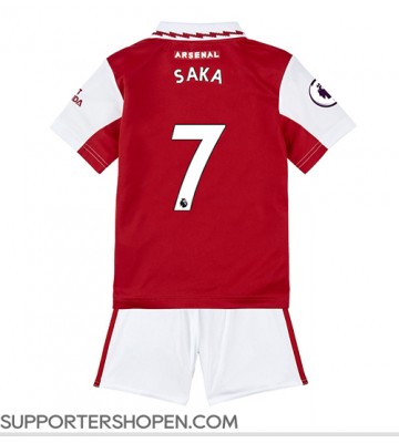 Arsenal Bukayo Saka #7 Hemmatröja Barn 2022-23 Kortärmad (+ korta byxor)